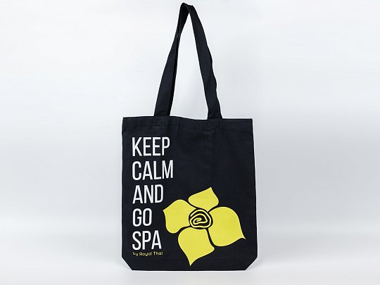 Сумка-шопер KEEP CALM AND GO SPA, черная 0